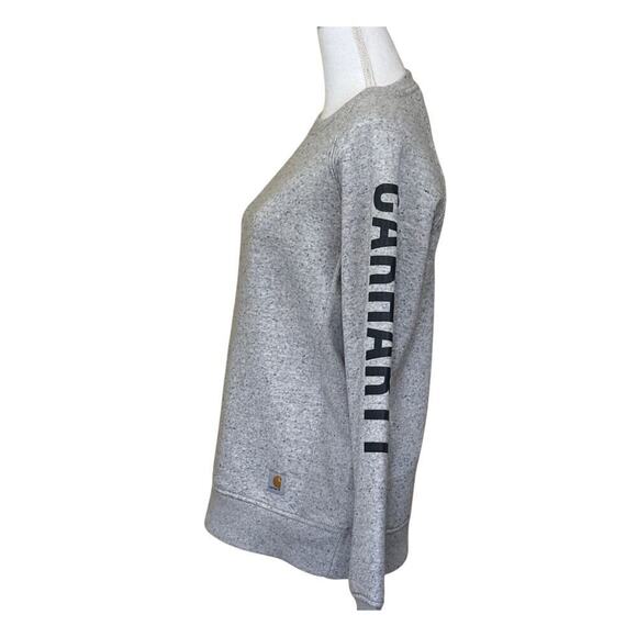 Carhartt Relaxed Fit Midweight Crewneck, blocked logo sleeve sweatshirt, small - Picture 2 of 6